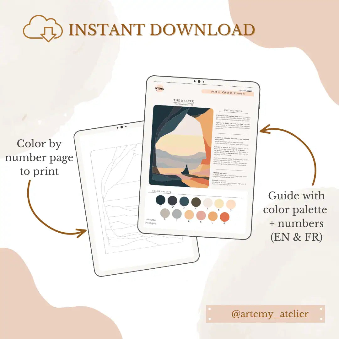 The Keeper – Color by Number Printable Wall Art