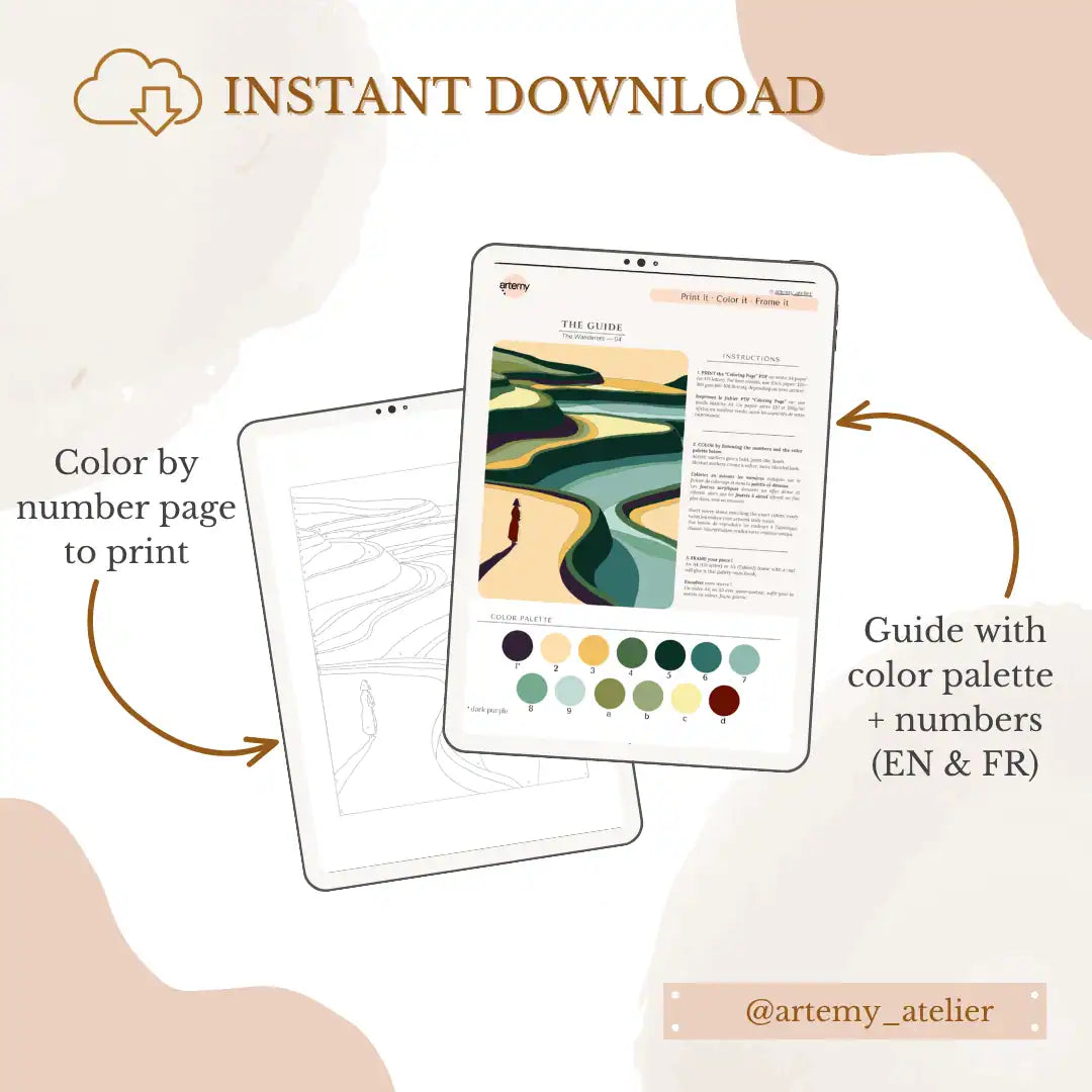 The Guide – Color by Number Printable Wall Art