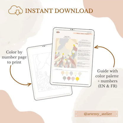 The Fae – Color by Number Printable Wall Art