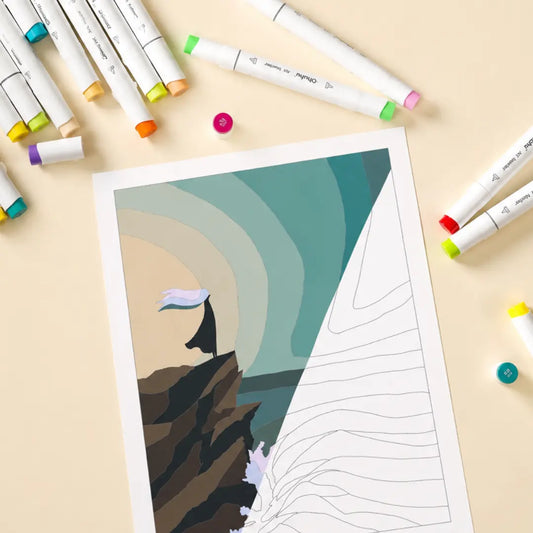 The Watcher – Color by Number Printable Wall Art