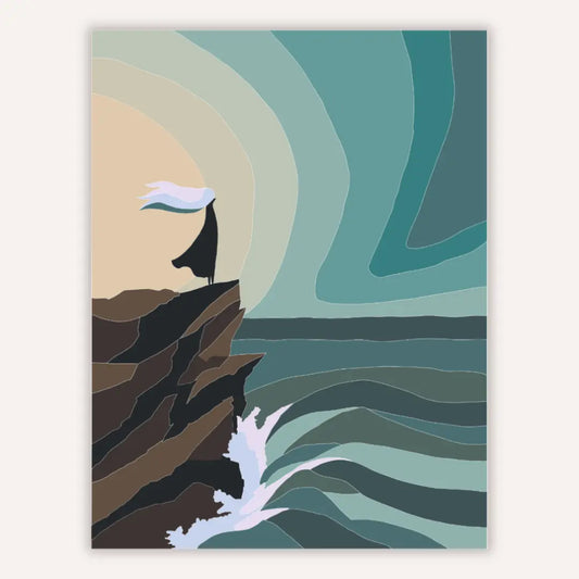 The Watcher – Color by Number Printable Wall Art